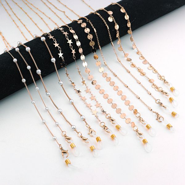 

dhl shipinng eyeglass chain strap cord fashion face masks lanyard colorful eyeglass chain non-slip sunglass holder 6 styles kimter-l845fa