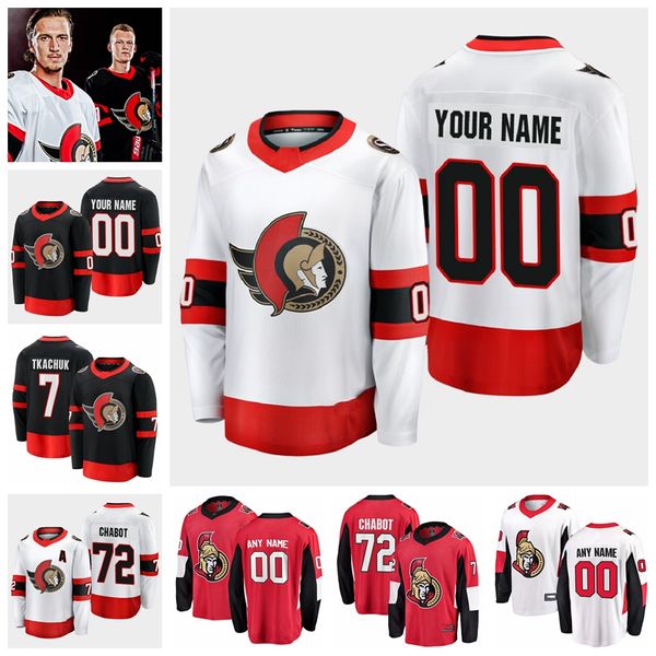 

2021 ottawa senators jerseys christian wolanin jersey brady tkachuk thomas chabot erik karlsson bobby ryan hockey jerseys custom stitched, Black;red