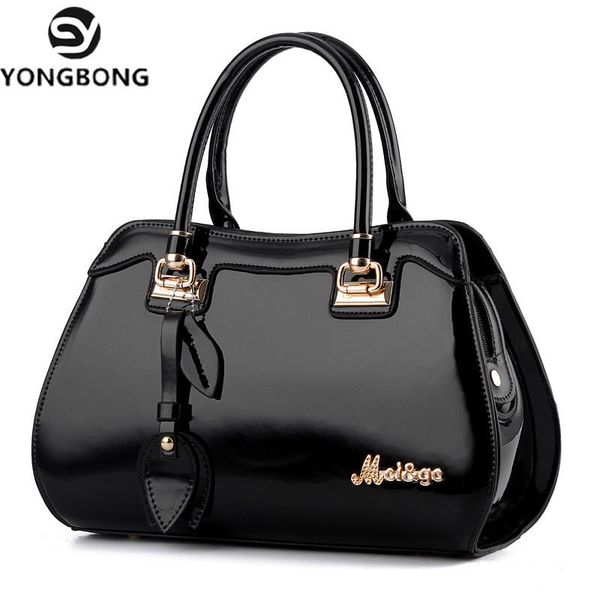 

yongbong 2020 patent leather women drop bag ladies cross body messenger shoulder bags handbags women bolsa feminina