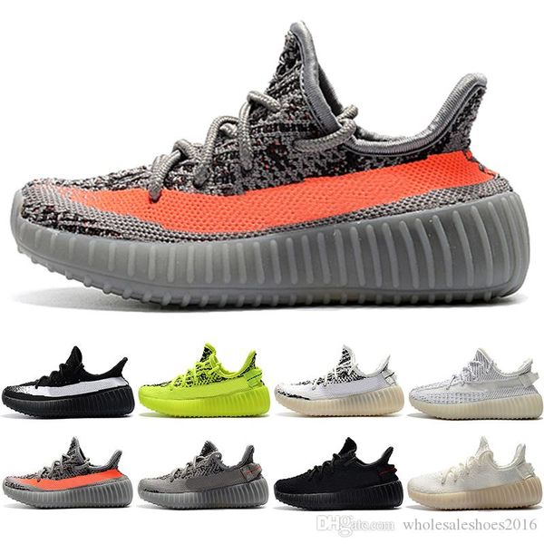 

sneaker men women sport shoes kids children yougth kanye west black static reflective antlia clay hyperspace sport shoe size 26-35