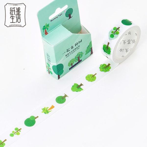 

2016 m7 fresh forest tree washi tape masking tape decorative diary scrapbooking stickers kawaii stationery school supplies h