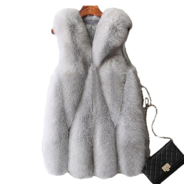 

fashion winter manteau femme hiver fur jackets warm faux fur basic coat casaco feminino vest clothes vintage harajuku mex, Black