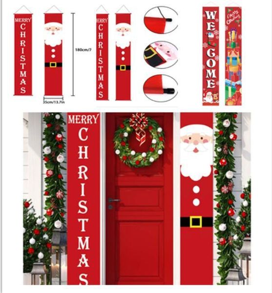 

180*30cm 26 styles christmas decorations for home porch sign decorative door banner hanging merry christmas xmas ornaments fy7169