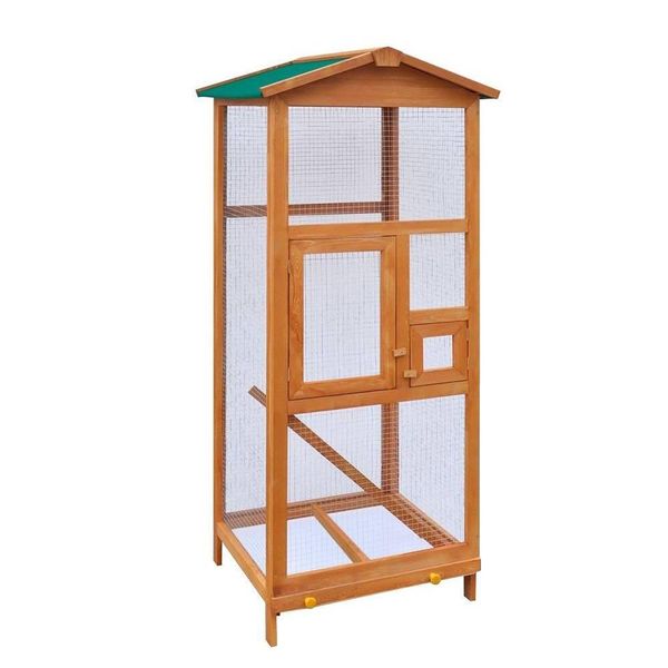 

bird cage large wood aviary with metal grid flight cages qylzig toys2010