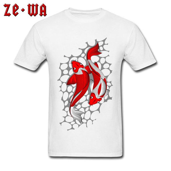 

sport men's regualr luxury t shirts ornamental red carp fish paradise fish of china goldfish men tshirt nice tee shirt new arrival