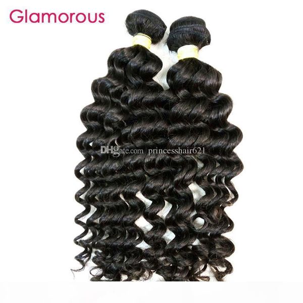 

glamorous peruvian human hair deep body wave 1pcs 100g natural color virgin brazilian indian malaysian wavy hair extensions for black women