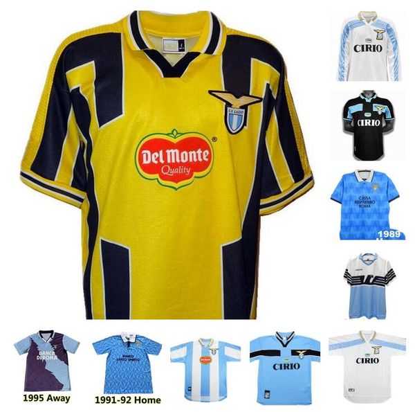 

1998 1999 2000 2001 lazio retro soccer jersey vieri salas mihajlovic veron stankovic mancini nesta nedved inzaghi vintage football shirt, Black;yellow