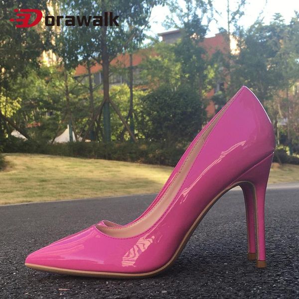 

pink woman pumps shoes for women pointed toe 12  8cm party wedding celebrity fashion fetish high heels plus size 12, Black
