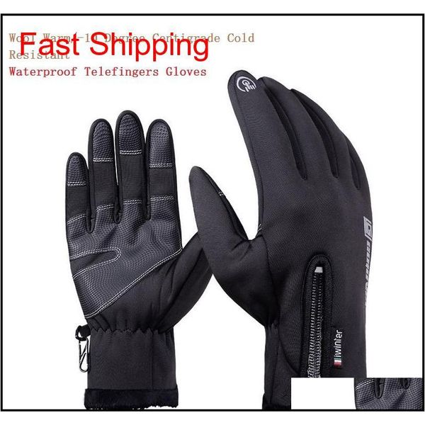 

outdoor sport waterproof telefingers ski gloves in winter, touch screen and wind protection for men and women 2nyt5