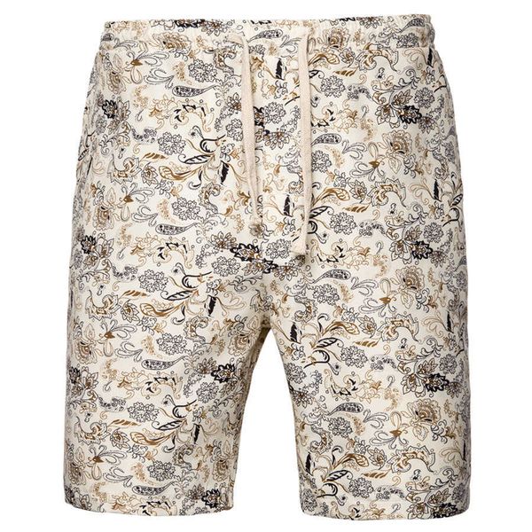 

20 large casual loose shorts summer new men's capris floral pants, White;black