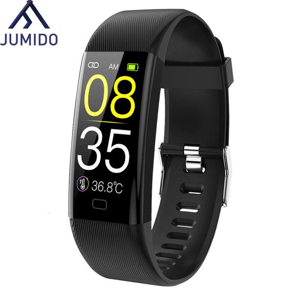 

upgrade f07t smart multi interface heart rate pulse oximeter high temperature alarm exercise bracelet