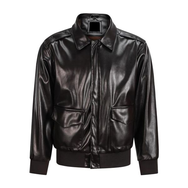 

men's fur & faux 2021 spring motorcycle leather jacket mens pu coat fashion outerwear male brand clothing eu size j6t881, Black