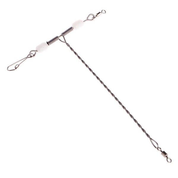 

stainless steel luminous beads t-shape swivel snap fishing connector new
