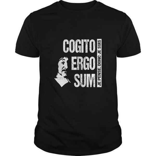 

men tshirt cogito ergo sum descartes philosophy t shirt frenc(1) cool printed t-shirt tees sport hooded sweatshirt hoodie
