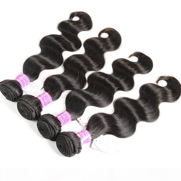 

brazilian malaysian indian peruvian cambodian mongolian virgin human hair weaves natural black body wave 4 bundles 400g unprocessed bodywave