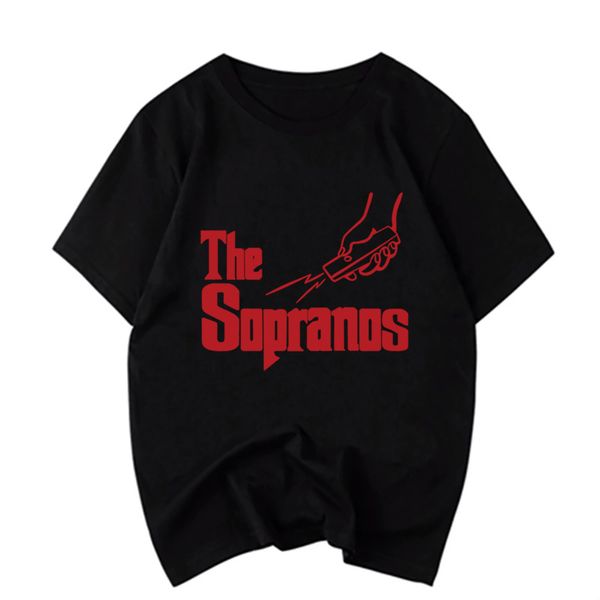 

men's short sleeve the sopranos o neck harajuku tshirt summer casual black man streewear sport hooded sweatshirt hoodie men t shirt