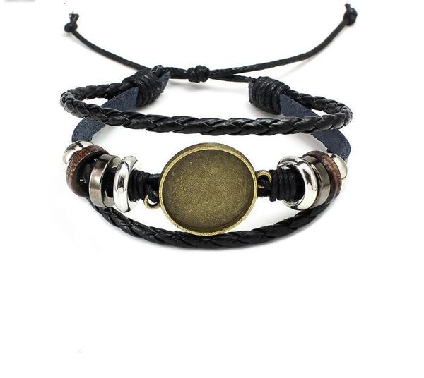 

factoryif6yfashion bracelet multi layer jewelry bangle diy leather blank baseps1451