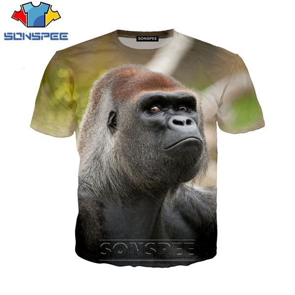 

animal monkey gorilla 3d print shirts hentai humor humor men clothing