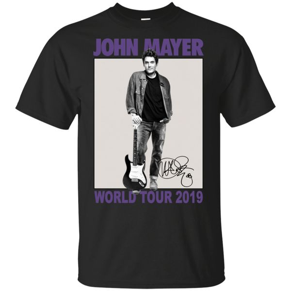 

john mayer summer tour 2020 with signature t - shirt black - navy for men - loose plus size  tee shirt sport hooded sweatshirt hoodie