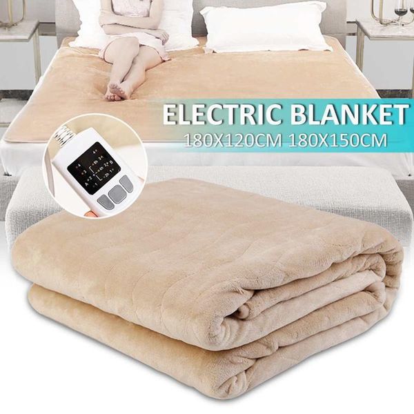 

180x150/120cm 4 level flannel electric heating blanket w/ dual temperature timing controller household electric heater pad mat1