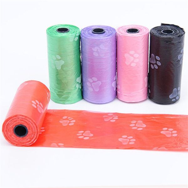 

dog poop bags earth-friendly 15pcs/rolls large green unscented dog waste bags doggie bags 22*29 cm