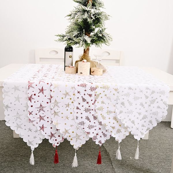 

runner with tassel 2020 new year runners for dinning table decor christmas party tablecloth decoration