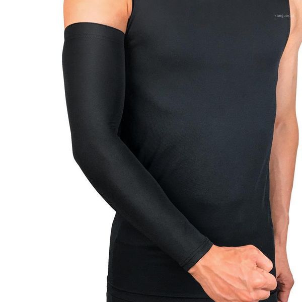 

elbow & knee pads 1pcs sports arm compression sleeve basketball cycling climbing fishing warmer summer uv protection1, Black;gray
