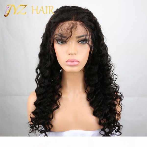 

jyz 8a brazilian human hair lace wig human hair wigs glueless full lace wigs lace front wigs for black women jerry curly, Black;brown