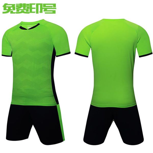 

men soccer jersey short sleeve soccer shirts football uniforms shirt+shorts --s070108-6-2, Black;yellow