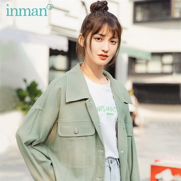 

inman summer new arrival lapel single-breast leisure fashion loose personality coat 201210, Black;brown