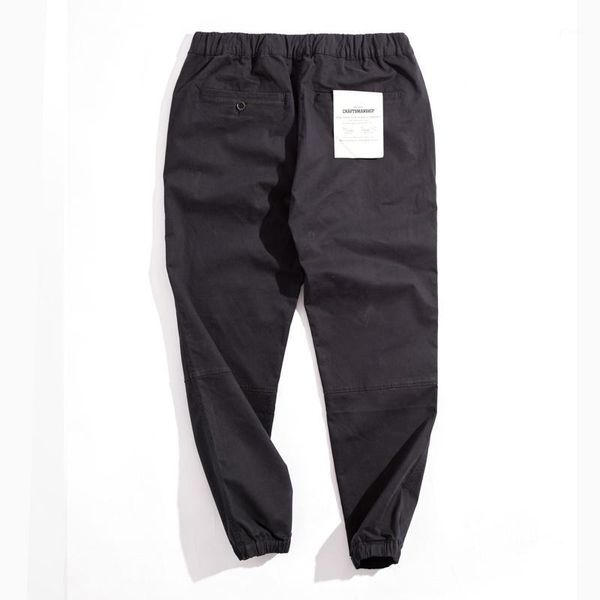 

2020 new cotton twill jogger pants expandable drawstring waist multi pocket1, Black