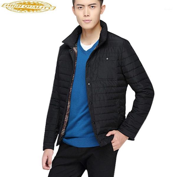

2019 new jacket men thin outwear coat autumn winter warm mens jackets casual solid men coat wxf0141, Black