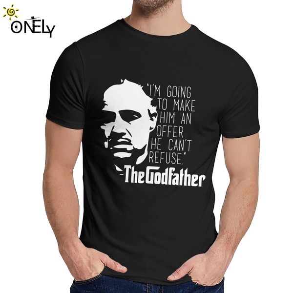 

sport man's t-shirt the godfather tee don vito corleone marlon brando slim funny round collar cartoon design tee shirt