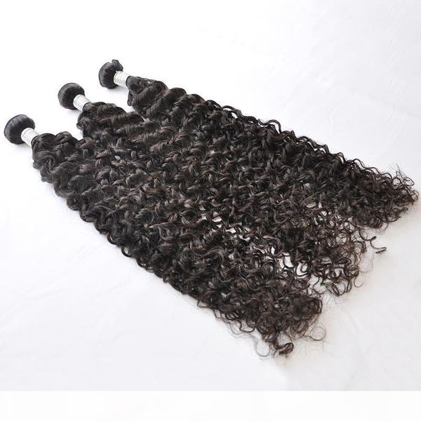 

brazilian deep wave human hair bundles weave weft peruvian malaysian indian mongolian virgin hair deep curly hair extensions, Black