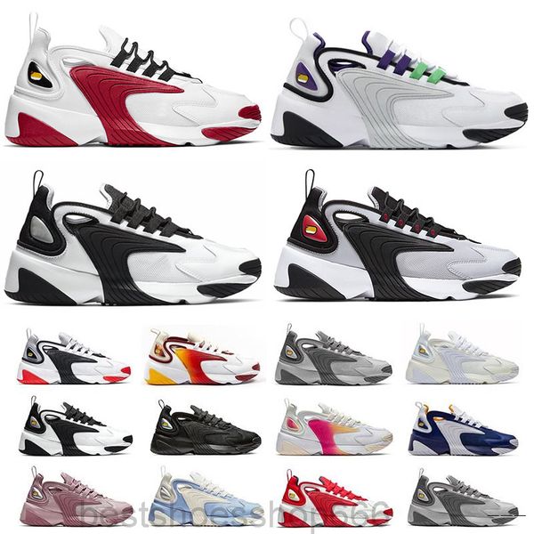 

new zoom m2k 2k tekno 2000 mens casual shoes for womens triple black white dynamic yellow 90s style breathable sports sneakers shoes lpo2, White;red