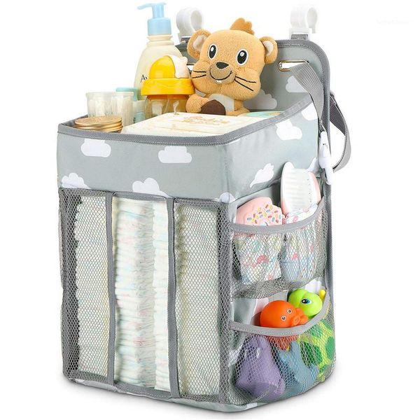 

diaper bags baby bed hanging caddy nursery organizer designer wet/ dry storage large waterproof travel nursing bag1