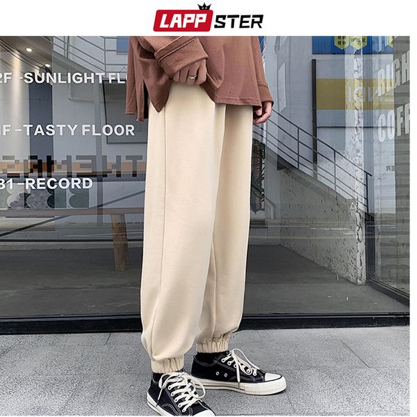 

lappster men 5 colors streetwear solid black joggers pants 2020 mens japan sweatpants male vintage hip hop cotton trousers 5xl q1219