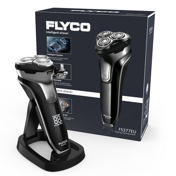 Flyco FS377EU portátil e útil Shaver elétrico barba barba com 3 cabeças flutuantes para homens