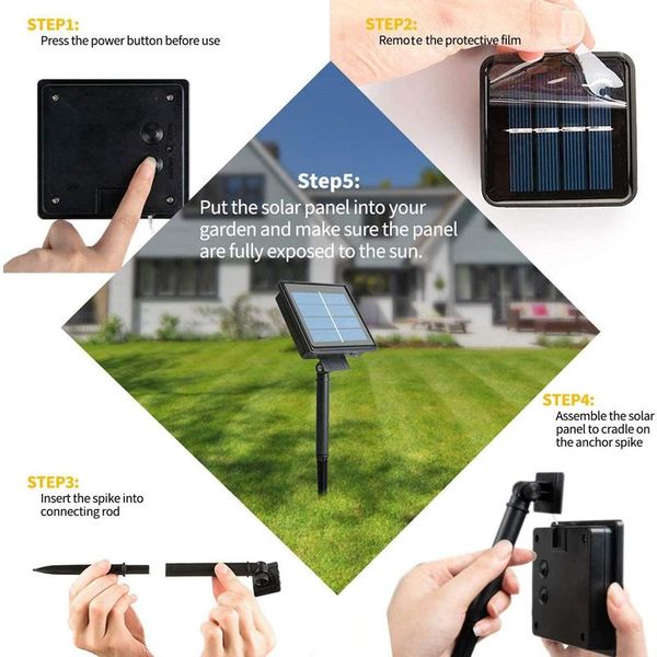 

new year solar lamp led outdoor 10m 5m led string lights fairy holiday christmas party garlands solar garden waterproof lights bbyewg