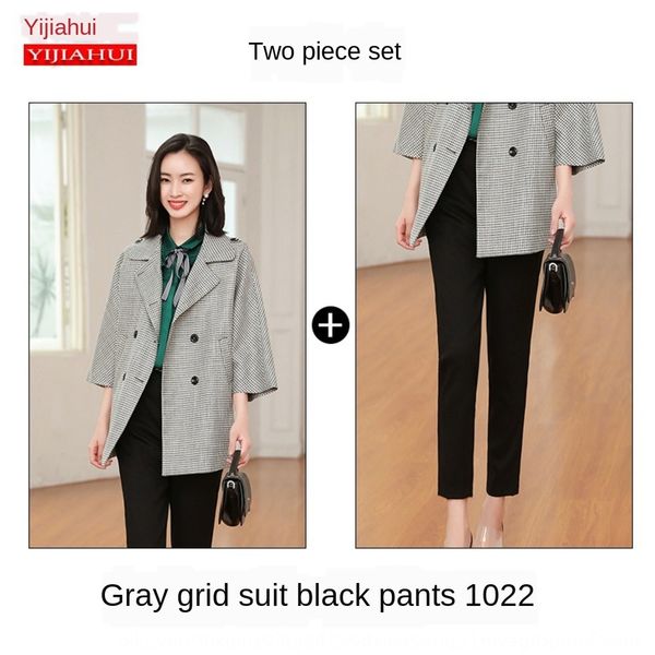 

high end professional women's high-end business suit autumn and winter fashion foreign temperament goddess fan xian thin celebrity smal, Gray