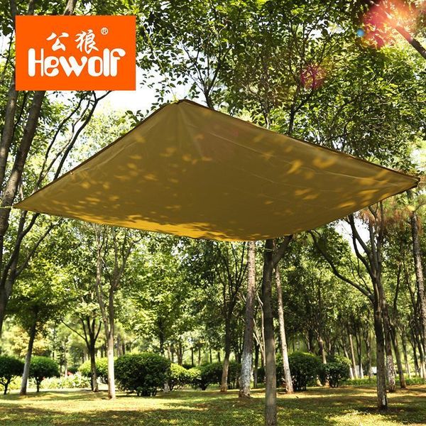 

tents and shelters hewolf ultralight 2 persons velarium waterproof multi-use sunshade tent outdoor beach park camping picnic sun protection