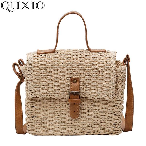 

new women flap straw bags bohemian 2020 female vintage rattan knitted handbag summer beach lady casual weave shoulder bag wyl01