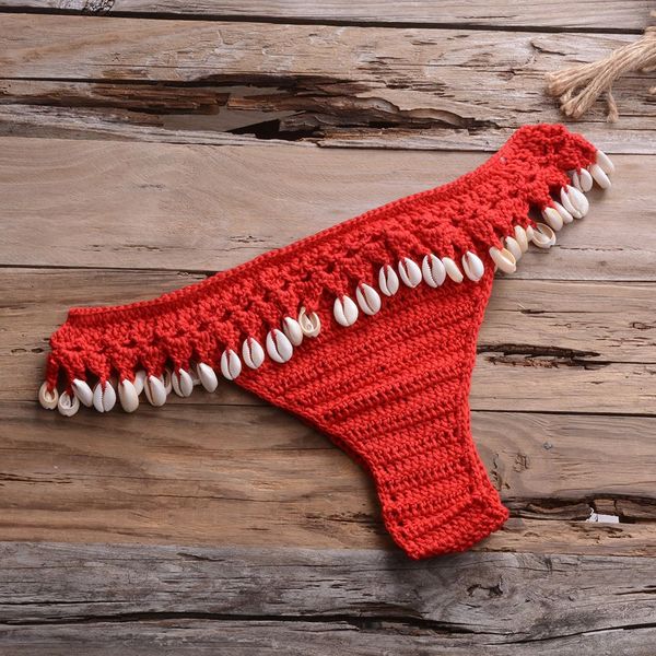 

swimwear women sport thong 2021 crochet bikini bottom hollow-out low waist bathing suit bottoms, White;black