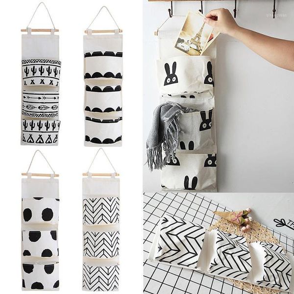 

new wall mounted home space-saving portable hanging geometric toys organizer sundries holder storage bags home supplies1