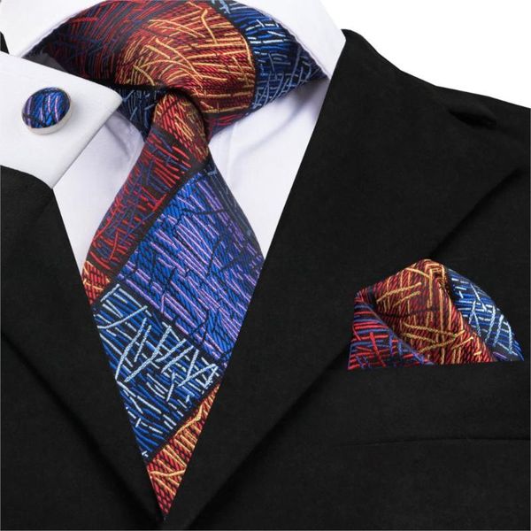 

sn-1687 hi-tie novelty mens tie set 100% handmade silk jacquard woven neck tie handkerchief cufflinks set on sale, Black;gray
