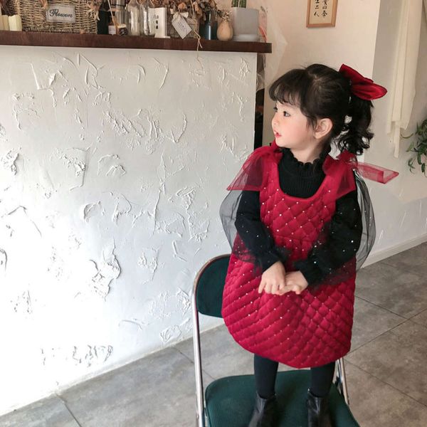 

red winter new girls' plush french drs princs skirt ae3h, Red;yellow