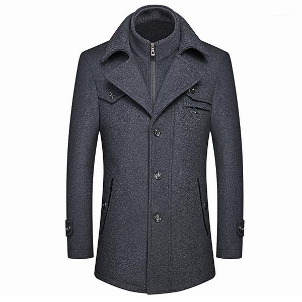 

thick medium long veste laine homme1, Black