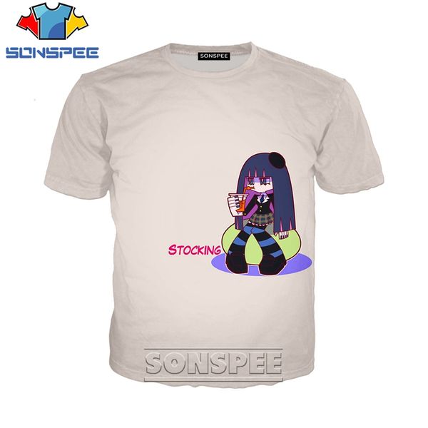 

panty stocking printed 3d print shirts plus size kawaii humor men clothing