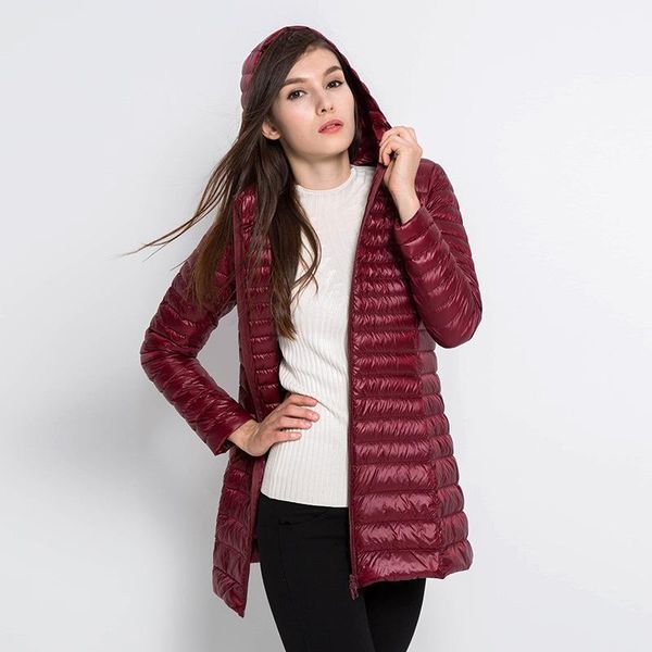 

female in long thin coats hooded cultivate morality manufacturer wholesale a undertakes big yards mother down jacket1, Black