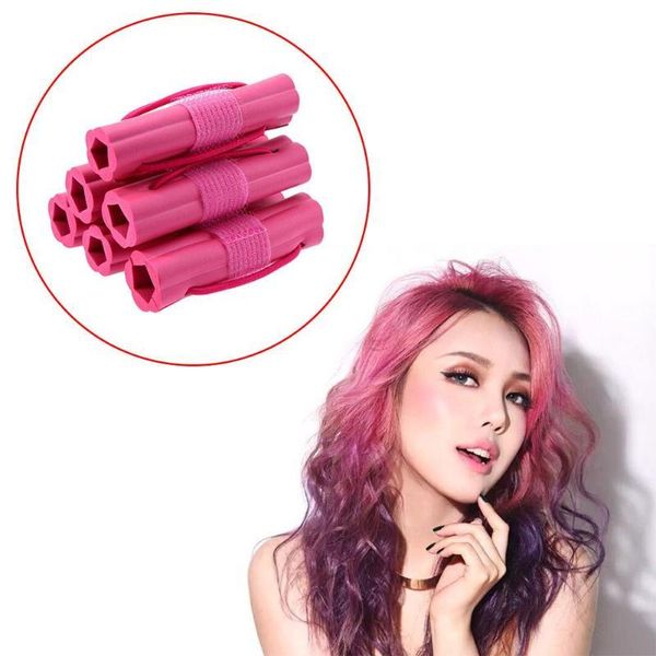 

6pcs diy foam sponge hair curler fashion wavy hair soft hair curler rollers curlers styling tools bbytiq lipper